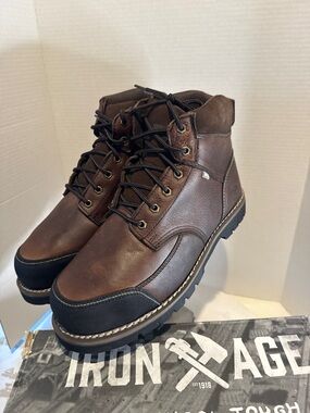 Iron Age Dozer 6' Steel Toe Work Boots Men's size 13 wide NEW
